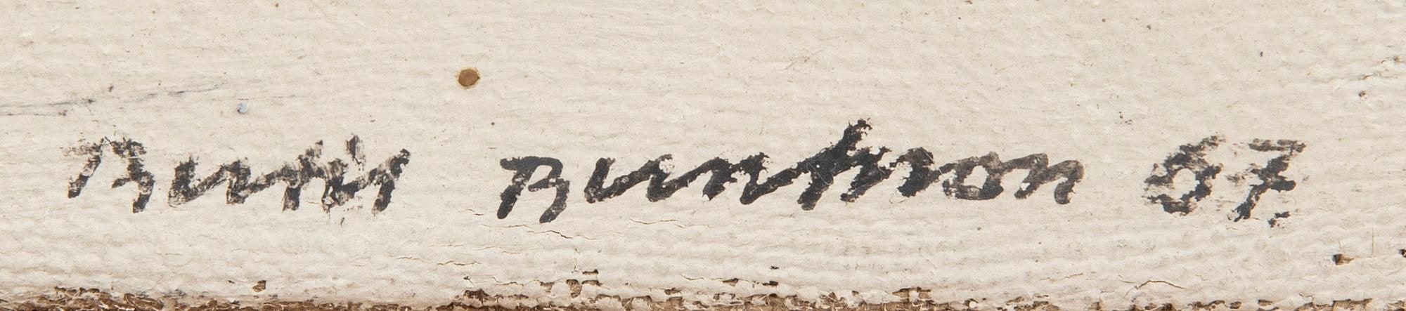 Bertil Berntsson, Untitled (1967). Detail of the artist’s signature and date.