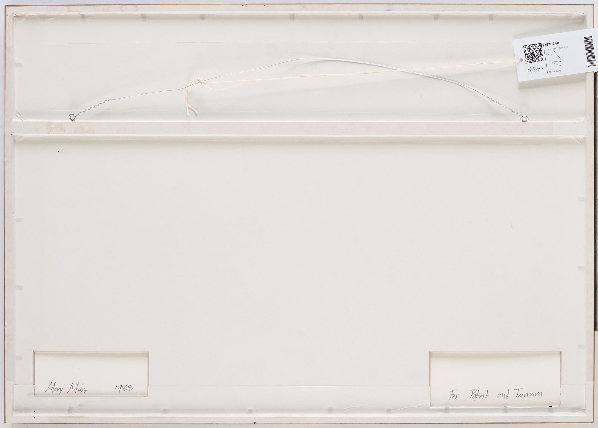 Mary Miss, Untitled (1988). Reverse view.