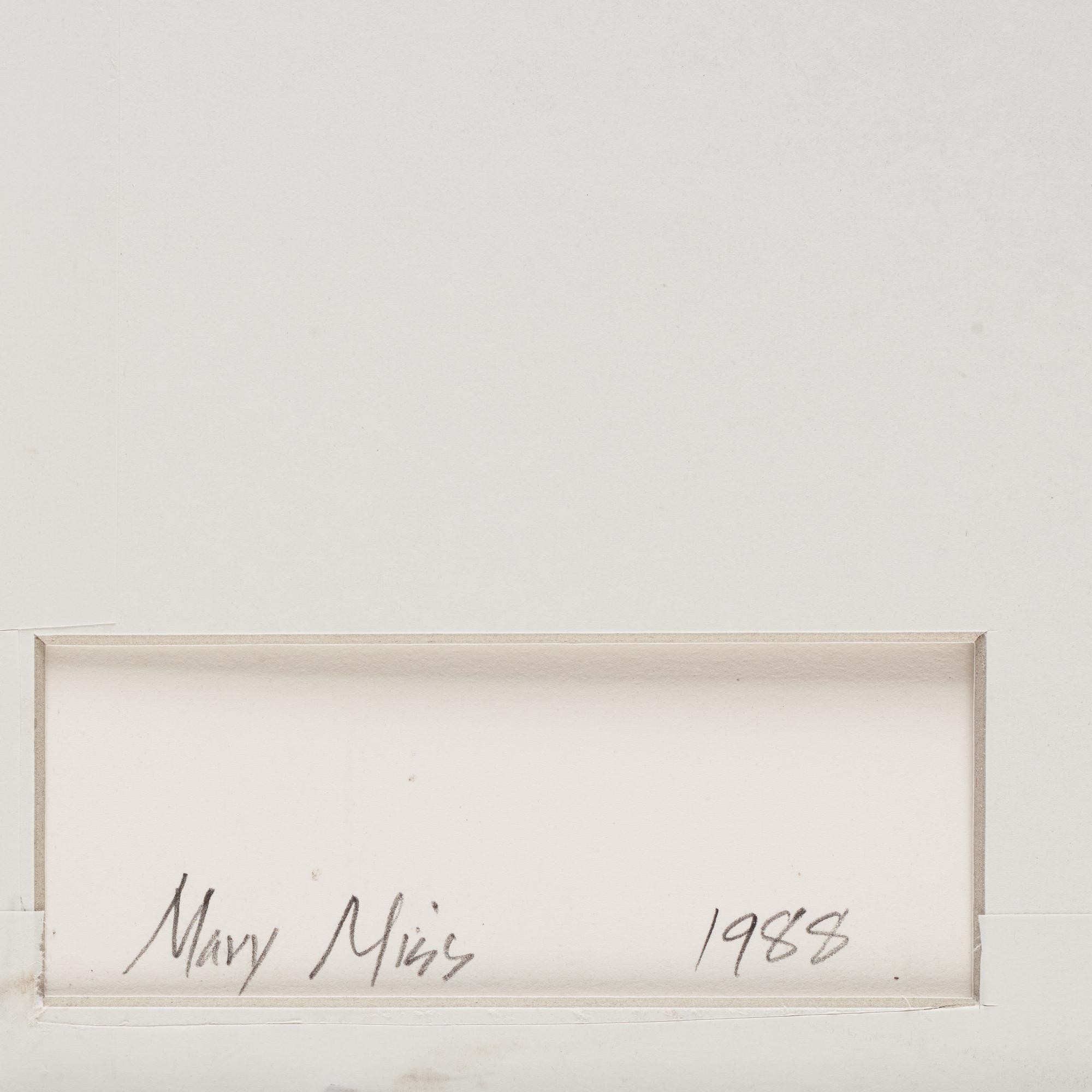 Mary Miss, Untitled (1988). Signature view.