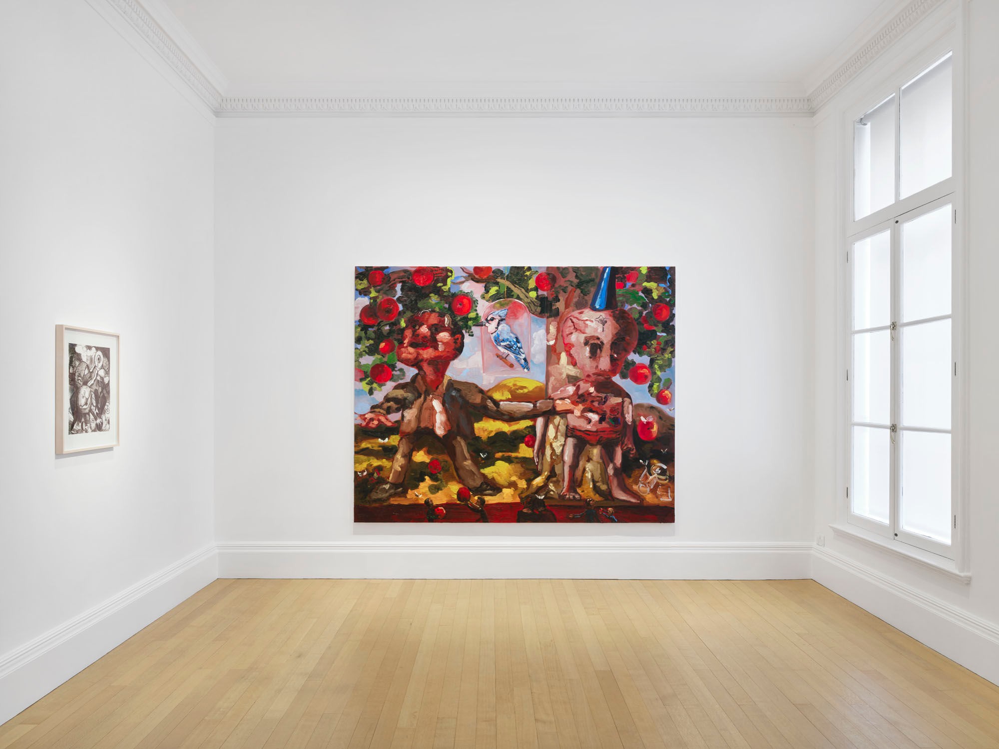 Dana Schutz, The Optometrists (2025). Installation view of the edition, One Big Animal, Thomas Dane Gallery, London, 2025.