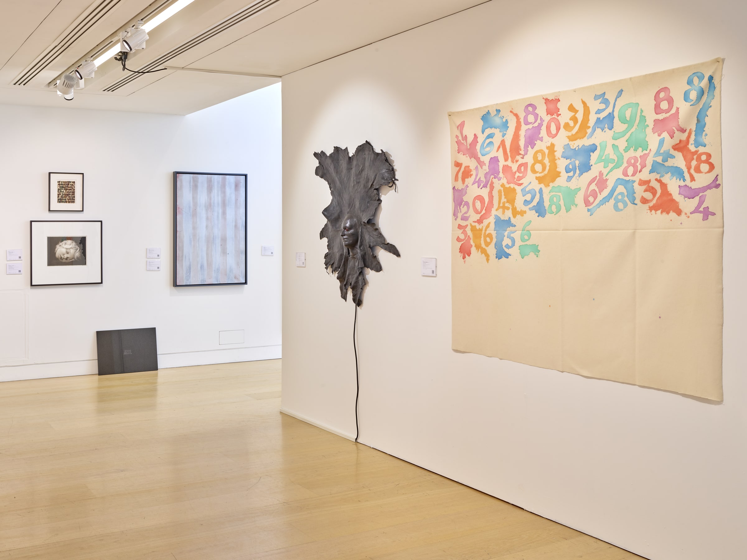 Glenn Ligon, Study for “White Series” (1995). Alternative gallery view, with the framed work on the left-hand wall.