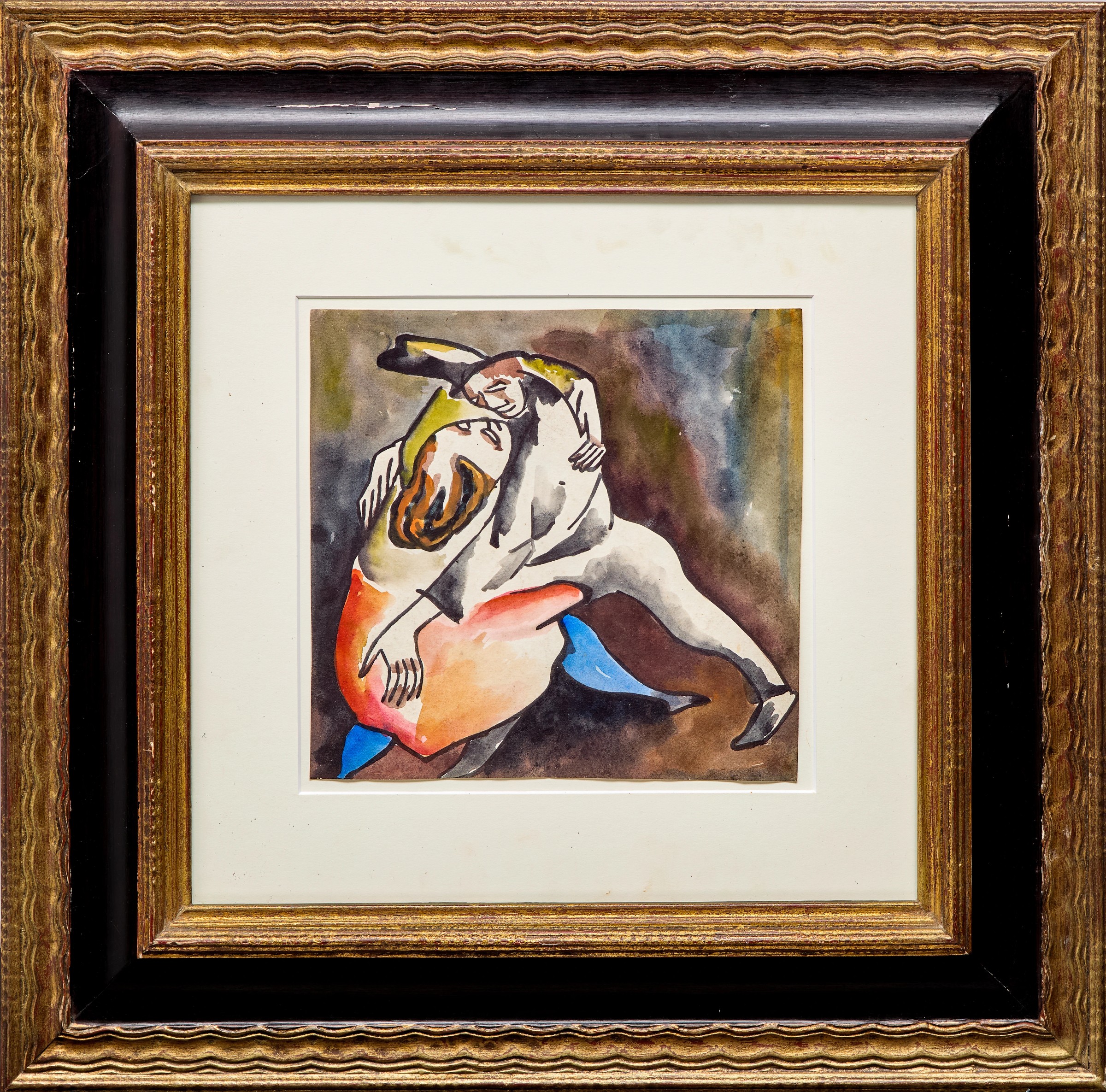 Béla Kádár, Couple III (1920). Framed view of Couple III.